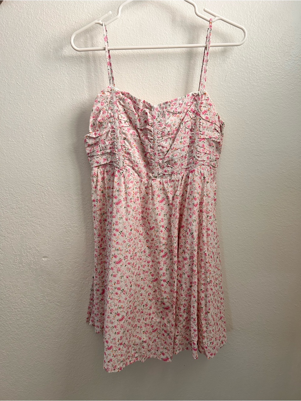 NWOT Alter’d State Pink Floral ruched Cami Dress